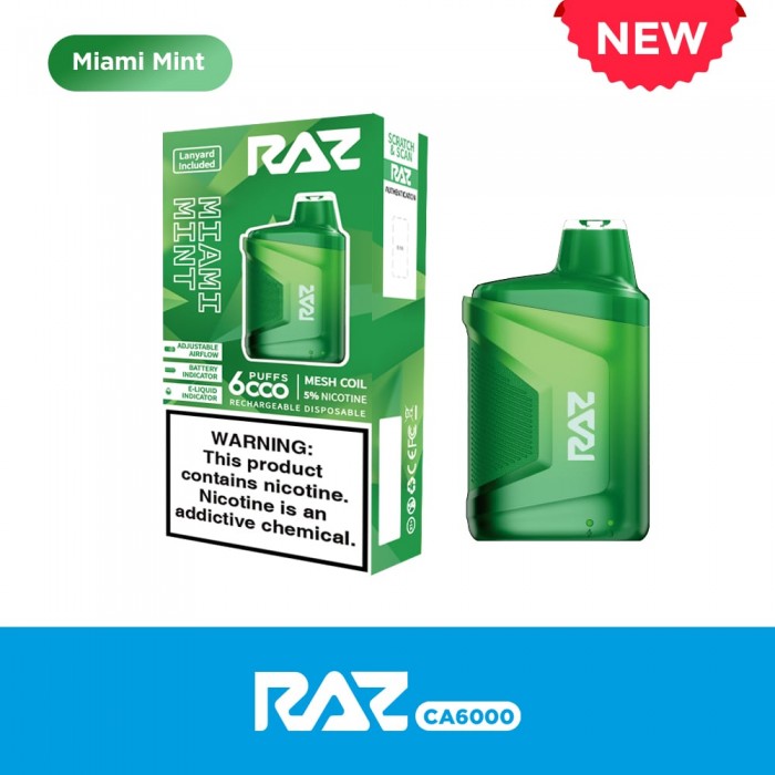 RAZ CA6000 10mL 6000 puff Disposable (Box of 10)