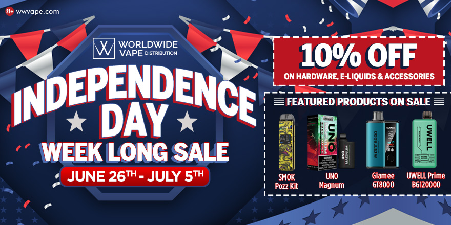 Independence Day Week long Sale  (June 26th - July 5th)