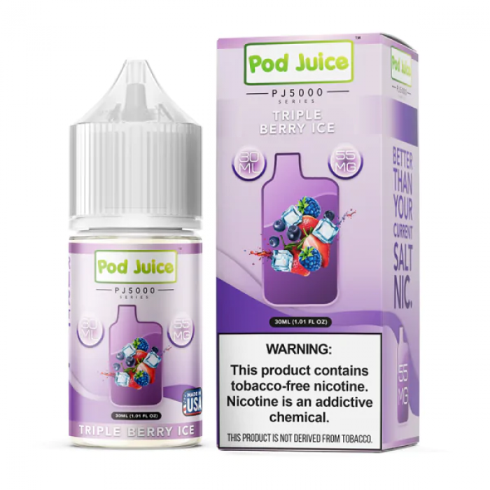 Pod Juice PJ5000 Series Tobacco Free Nicotine Salt E-Liquid (30 mL)