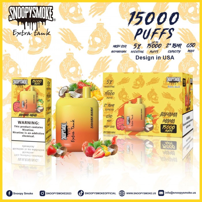 SnoopySmoke Extra Tank 15000 Puffs Disposable (Box of 10)