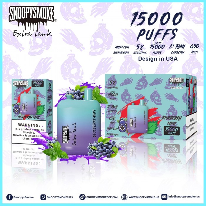 SnoopySmoke Extra Tank 15000 Puffs Disposable (Box of 10)